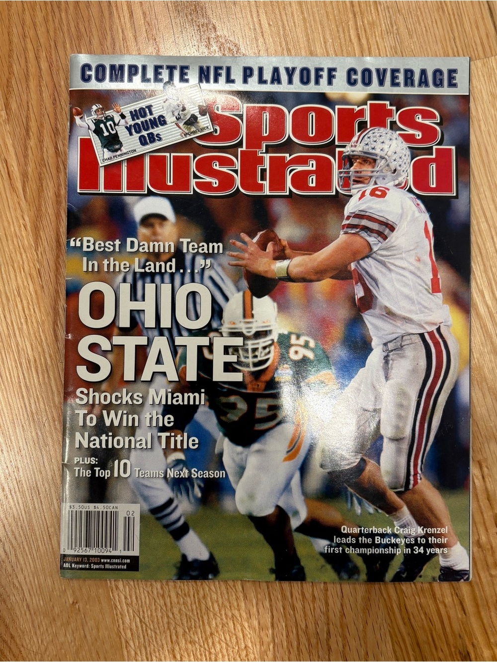 Sports Illustrated 2003 Ohio State Buckeyes Craig Krenzel National Title Cover